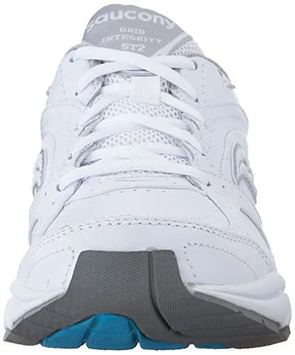 Saucony Women's ProGrid Integrity ST2 Walking Shoe,White/Silver,5 B(M) US