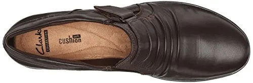 Clarks Women's Everlay Coda Flat, Dark Brown Leather, 8.5 M US