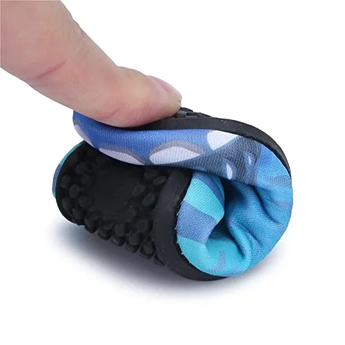 JIASUQI Classic Outdoor and Indoor Sports Water Shoes Beach Sandals for Baby Boys and Girls,Blue Shark 6-12 Months