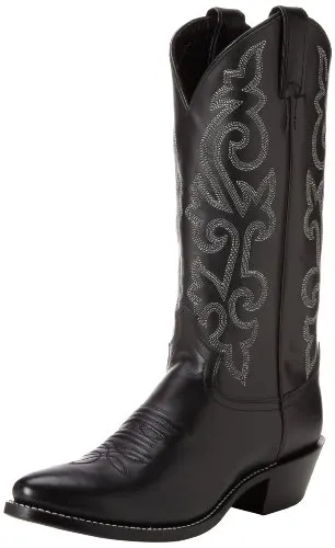 Justin Boots Men's Classic Western, Black London Calf, 6 EE US