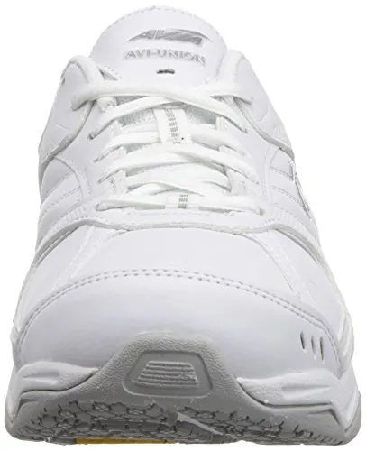 AVIA Women's Avi Union Service Shoe, White/Chrome Silver/Steel Grey, 9 B(M) US