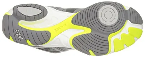 Ryka Women's Enhance 3 Cross-Trainer Shoe, Grey/Lime, 9.5 M US