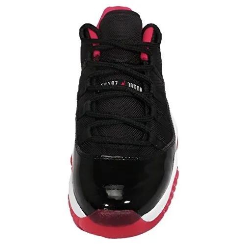 Jordan Men's Air 11 Retro Low Black/True Red/White Leather Athletic Shoes 11 D(M) US