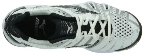 Mizuno Women's Wave Tornado 8 Volleyball Shoe,White/Black,10.5 M US