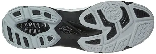 Mizuno Wave Lightning Z4 Mid Volleyball Shoes, White/Black, Men's 10 D US