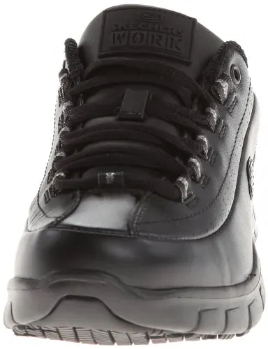 Skechers for Work Women's Sure Track Trickel Slip Resistant Work Shoe, Black, 8.5 M US