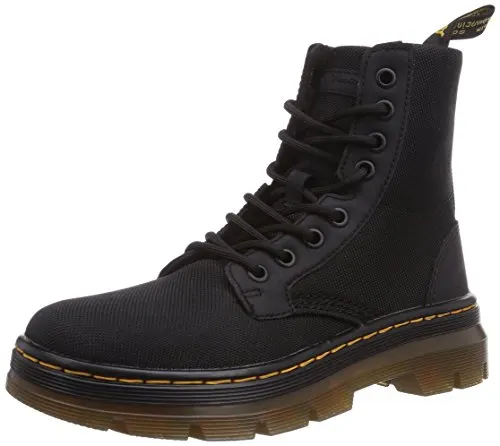 Dr. Martens Men's Combs Nylon Combat Boot, Black, 10 UK/11 M US