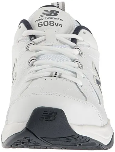 New Balance Men's MX608v4 Training Shoe, White/Navy, 10 4E US