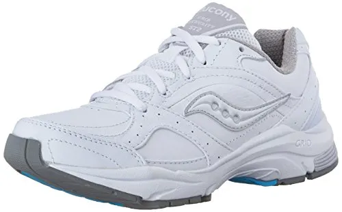 Saucony Women's ProGrid Integrity ST2 Walking Shoe,White/Silver,5 B(M) US