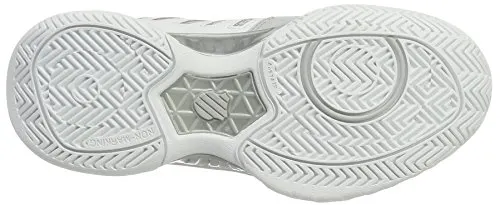 K-Swiss Women's Bigshot Light 3 Tennis Shoes (White/Silver) (8 B(M) US)