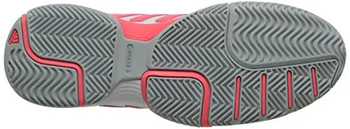 adidas Performance Women's Barricade Court W Tennis Shoe, White/Red/Onix, 9.5 M US