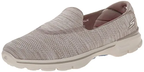Skechers Performance Women's Go Walk 3 Fitknit Extreme Slip-On Walking Shoe,Taupe,7.5 M