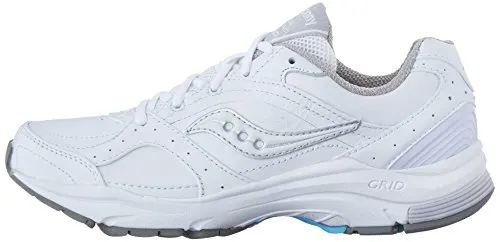 Saucony Women's ProGrid Integrity ST2 Walking Shoe,White/Silver,5 B(M) US