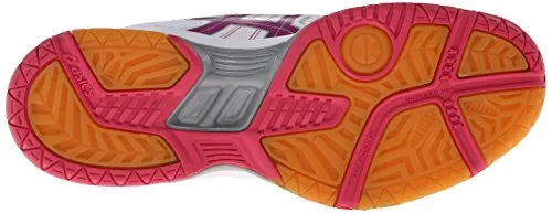 ASICS Women's Gel Rocket 7 Volley Ball Shoe,White/Fuchsia/Magenta,10 M US