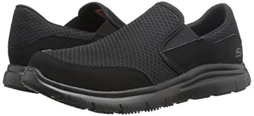 Skechers Men's Black Flex Advantage Slip Resistant Mcallen Slip On - 12 D(M) US