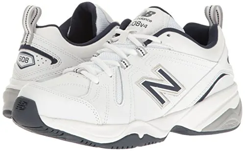 New Balance Men's MX608v4 Training Shoe, White/Navy, 10 4E US