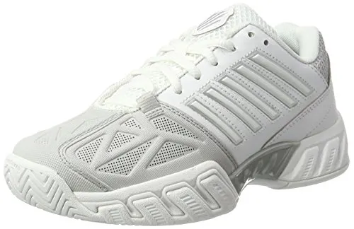K-Swiss Women's Bigshot Light 3 Tennis Shoes (White/Silver) (8 B(M) US)