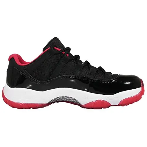 Jordan Men's Air 11 Retro Low Black/True Red/White Leather Athletic Shoes 11 D(M) US