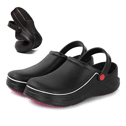 FANTURE Men Women Slip Resistant Specialist Chef Clogs Mulitfunctional Restaurant Kitchen Garden Safety Work Medical Shoes