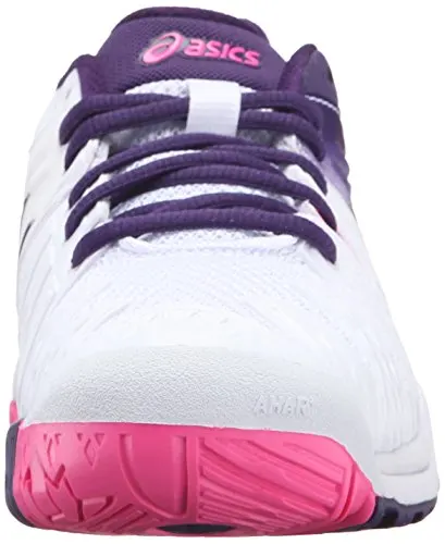 ASICS Women'S Gel-Resolution 6 Tennis Shoe, White/Parachute Purple/Hot Pink, 5 M US