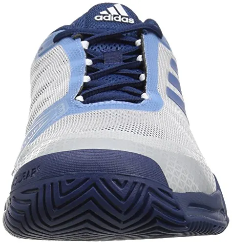 adidas Men's Barricade Club Tennis Shoes, White/Tech Mystery Blue, (12 M US)