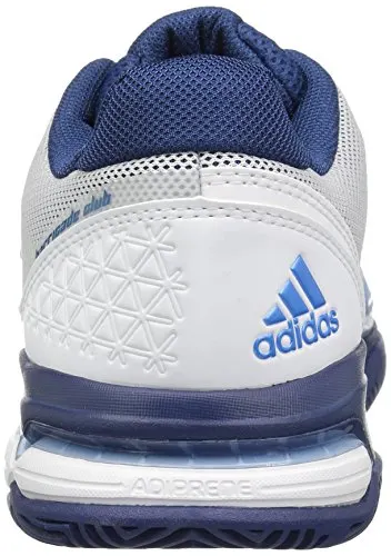 adidas Men's Barricade Club Tennis Shoes, White/Tech Mystery Blue, (12 M US)