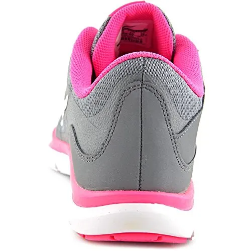 Nike Womens Flex Trainer 5 Running Shoe, Cool Grey/White/Pink Pow/Dark Grey - 8.5 B(M) US