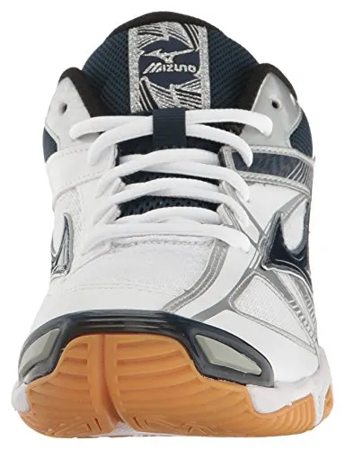 Mizuno Wave Bolt 6 Womens Volleyball Shoes, White/Navy 6.5 B US