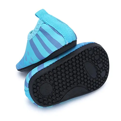 JIASUQI Classic Outdoor and Indoor Sports Water Shoes Beach Sandals for Baby Boys and Girls,Blue Shark 6-12 Months