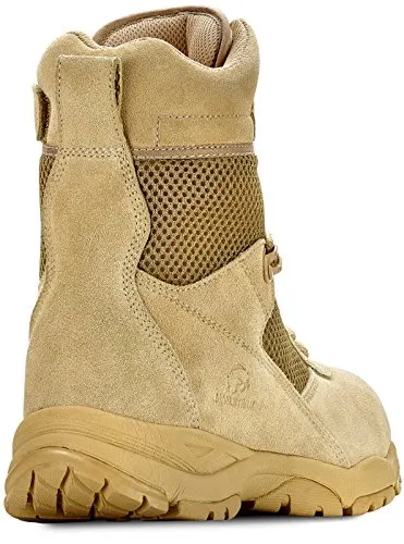 Maelstrom LANDSHIP 2.0 8'' Men's Tan Tactical Boots with Zipper – Military, Work & Tactical Boots – Athletic, Breathable, Durable, Comfortable & Lightweight Boots for Men, Tan, Size 10.5M