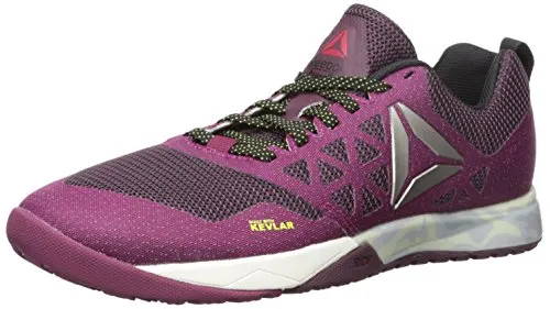 Reebok Women's Crossfit Nano 6-0 Cross-Trainer Shoe, Mystic Maroon/Rebel Berry/Black/Hero Yellow/Chalk/Pewter, 8.5 M US