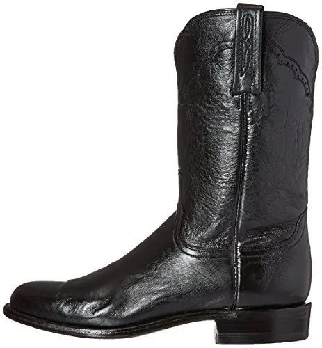 Lucchese Bootmaker Men's Lawrence-blk Lonestar Calf Roper Riding Boot, Black, 9 D US