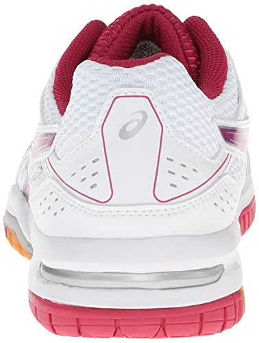ASICS Women's Gel Rocket 7 Volley Ball Shoe,White/Fuchsia/Magenta,10 M US