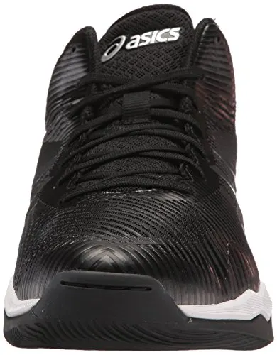ASICS Mens Volley Elite FF MT Volleyball Shoe, Black/Dark Grey/White, 7.5 Medium US