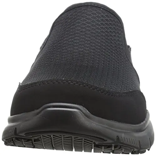 Skechers Men's Black Flex Advantage Slip Resistant Mcallen Slip On - 12 D(M) US