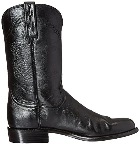 Lucchese Bootmaker Men's Lawrence-blk Lonestar Calf Roper Riding Boot, Black, 9 D US