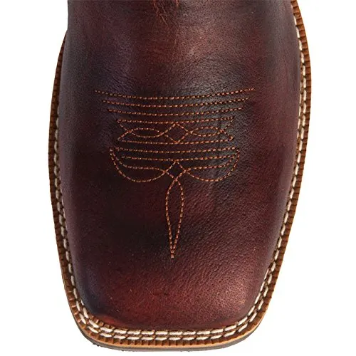 Twisted X Boys' Turquoise Buckaroo Cowboy Boot Square Toe Cognac 5.5 D(M) US