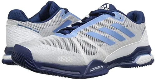 adidas Men's Barricade Club Tennis Shoes, White/Tech Mystery Blue, (12 M US)