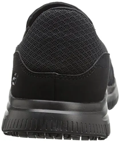 Skechers Men's Black Flex Advantage Slip Resistant Mcallen Slip On - 12 D(M) US