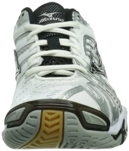 Mizuno Women's Wave Tornado 8 Volleyball Shoe,White/Black,10.5 M US