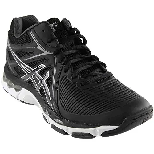 ASICS Men's Gel-Netburner Ballistic MT Volleyball-Shoes, Black/Dark Grey/Silver, 12 Medium US