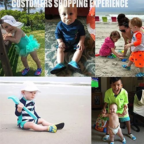 JIASUQI Classic Outdoor and Indoor Sports Water Shoes Beach Sandals for Baby Boys and Girls,Blue Shark 6-12 Months